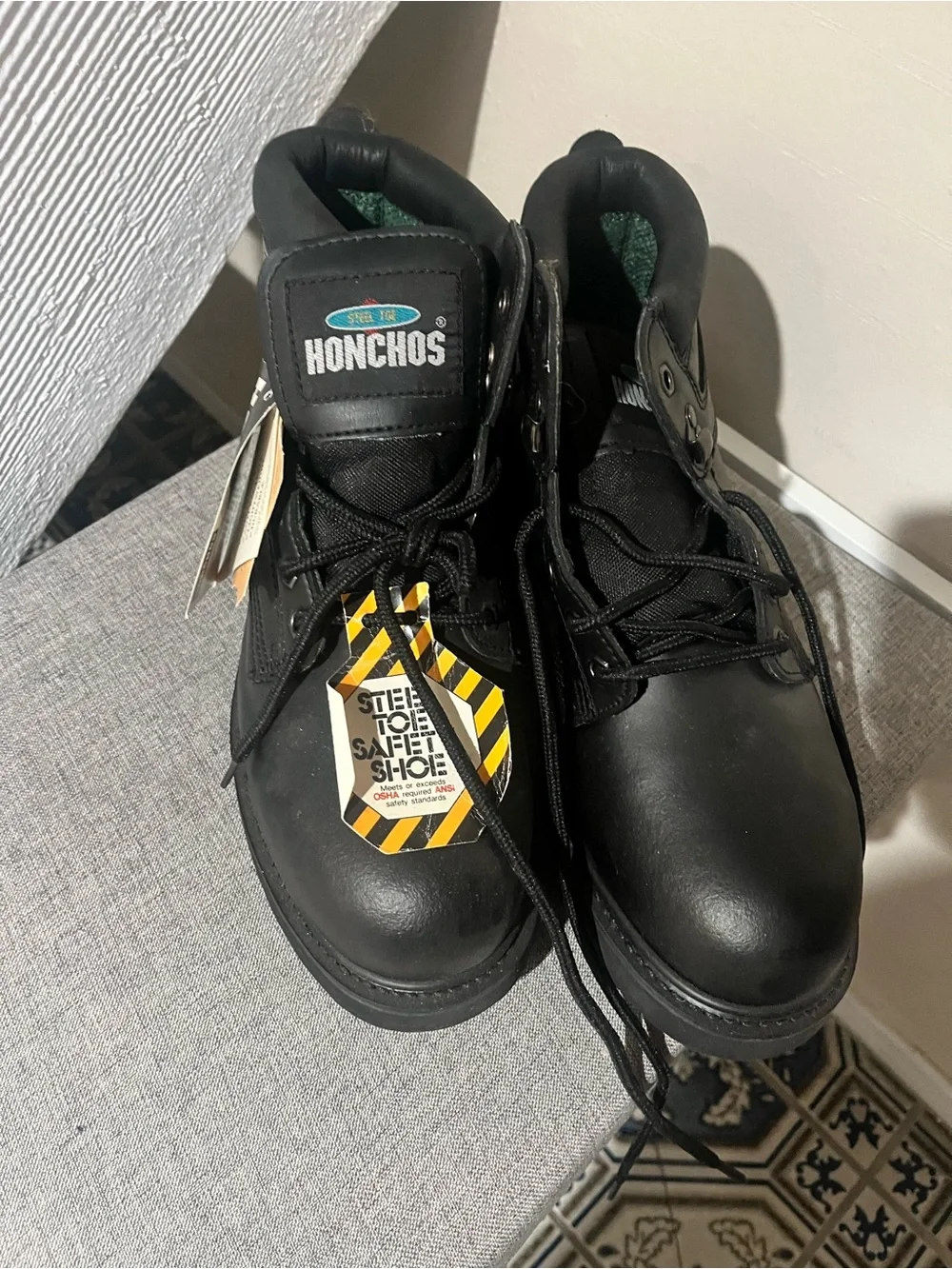 honchos poliyou steel toe work boots size 10w NEW